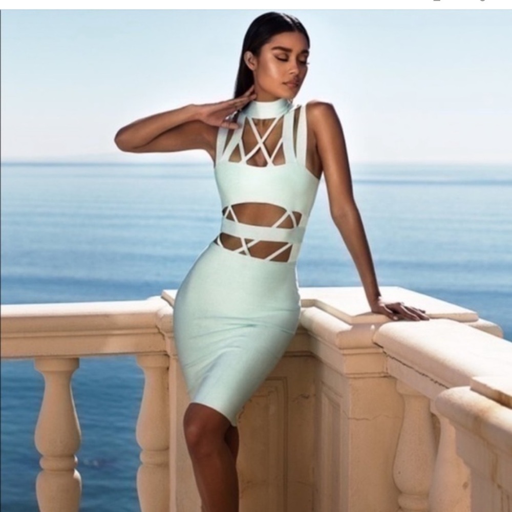 House of CB Mint green bandage dress
